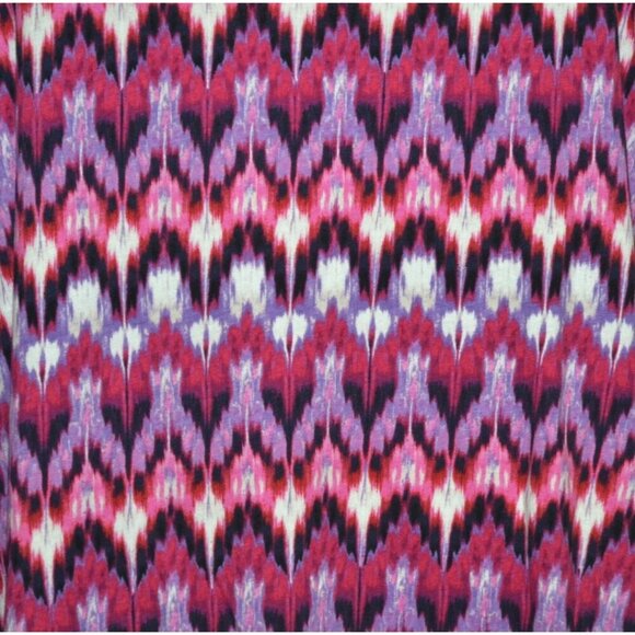 Catherines Women's 4X Pink Colorful Short Sleeve V-Neck T-Shirt Knit Top Casual - Picture 7 of 10